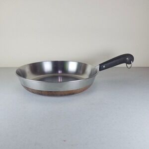 Vintage Revere Ware Copper Bottom 10" Frying Pan Pre-1968